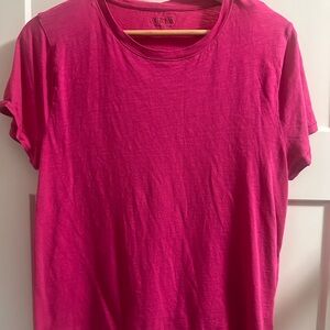 J. Crew Pink Relaxed Short Sleeve Tee